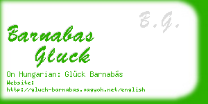 barnabas gluck business card